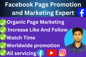 facebook page create setup and promotion or marketing grow