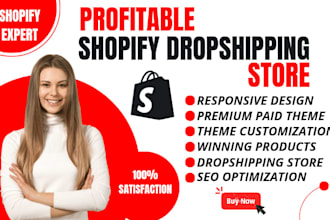 build profitable shopify website, shopify dropshipping store