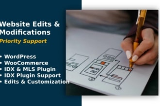 do wordpress woocommerce websites edits and modifications