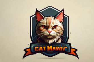 design high quality cat mascot logo with express delivery
