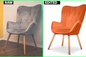 do furniture image editing, retouching, colorizing, virtual staging