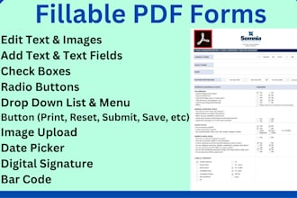 create a fillable PDF form or design a fillable PDF form
