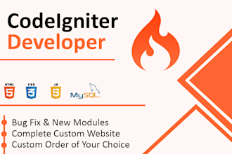 develop, modify and fix your codeigniter web application