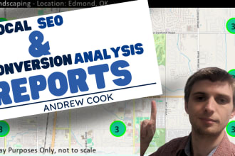 create a website content conversion analysis and create a local seo report
