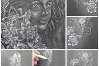 drawing  modern abstract hand panting