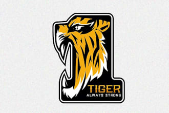 create a beautiful and professional tiger logo or icon design for you