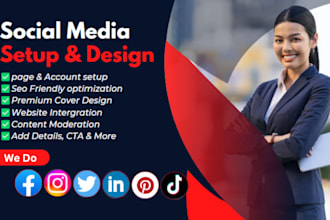 create facebook business pages , social media pages and setup accounts