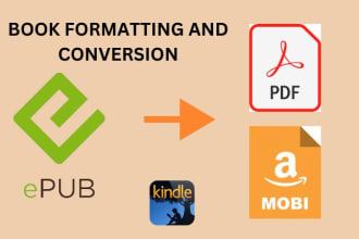 convert pdf to epub, mobi, kdp paperback, ebook conversion, ebook formatting