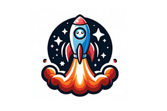 design creative rocket launch icon  logo in very short time