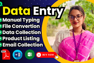 do data entry typing work jobs, excel data entry, copy paste, PDF conversion
