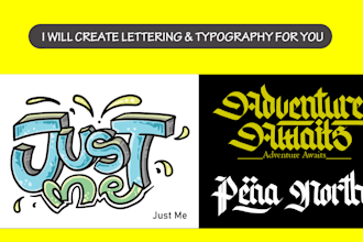 custom lettering, typography as request you