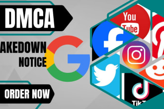 remove, delete tiktok, fb, ig, youtube, reddit infringing content under dmca