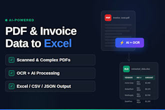 extract invoice and PDF data into excel using ai ocr