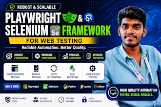 create robust playwright, selenium framework for web testing