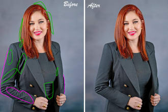 remove stray hair,flyaway,skin blemish,or headshot retouch
