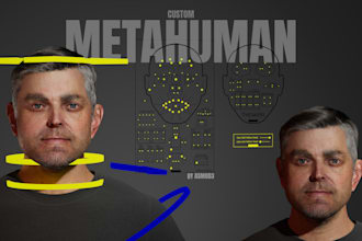 make hyper realistic metahuman or 3d digital doubles
