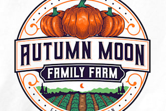 create an original, creative, modern pumpkin logo design for you