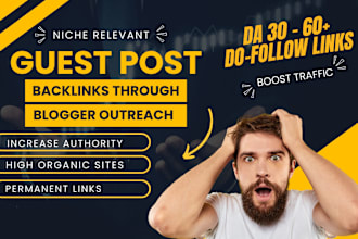 do SEO guest post on niche websites through blogger outreach