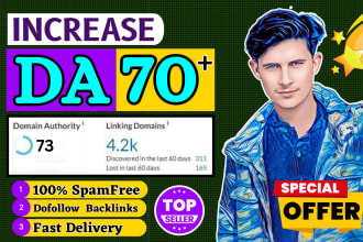 increase domain authority moz da 70 with high quality backlinks