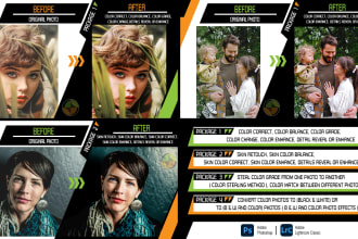do colour correct, skin retouch, steal color and convert co