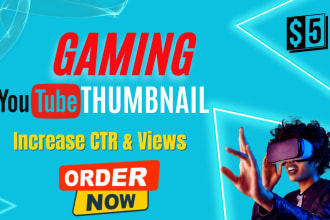 draw custom gaming thumbnail, cartoon youtube thumbnail