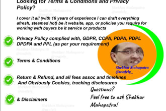 draft terms and conditions, gdpr, ecommerce privacy policy