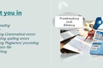 do editing, proofreading, correct grammatical errors and check plagiarism