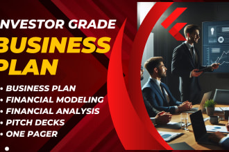 prepare an investor ready business plan or financial model