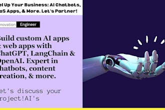 ai chatbots, saas app or automation using gpt for your buisness