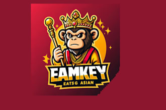 design professional  monkey king mascot logo within 12 hours