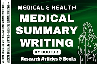 write medical and health summary as doctor