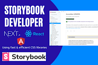 develop reusable UI components with storybook react nextjs angular