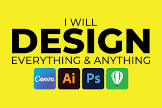 do graphic design in adobe illustrator, coreldraw, and canva