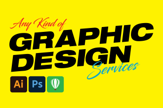 be your graphic designer in adobe illustrator, coreldraw