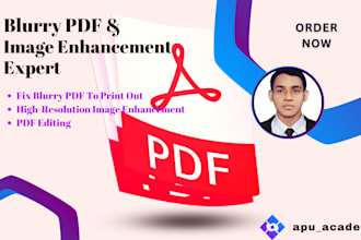 enhance blurry pdf, images, and screenshots to be eligible for print and web