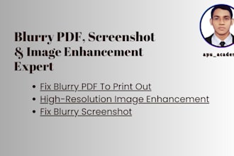 enhance blurry pdf and screenshots to be eligible for print and web