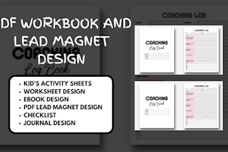 design KDP workbook, printable worksheet, pdf lead magnet, journal for amazon