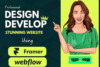 design professional website and development with webflow or framer