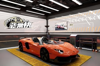 design  car showroom, detailing, and display wash center