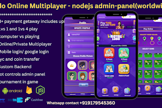 elite ludo game nodejs with admin panel , zupee clone