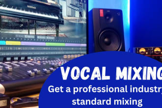 edit, mix and master your vocals to industry standard