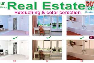 do real estate retouching and color and object remove