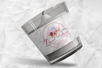 design modern luxury candle wick logo and label for you