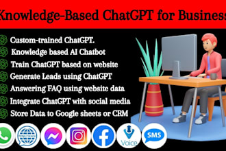 create knowledge based ai chatbot for website and social media