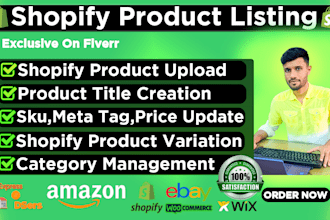 be your shopify product listing and shopify product upload expert