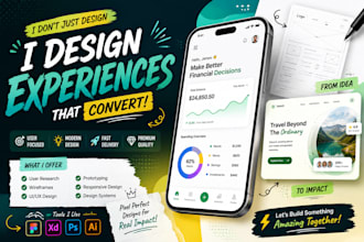do attractive app designs, web designs UI UX with figma