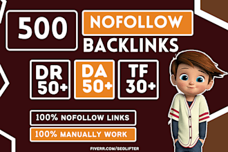 make da DR and tf nofollow homepages contextual backlinks