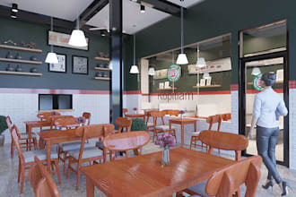 design and rendering 3d interior and exterior on corona