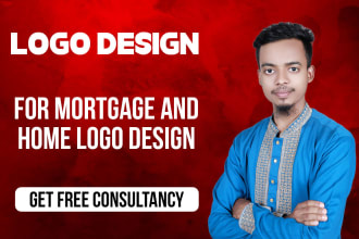 create real estate construction mortgage property home logo