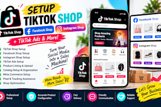 setup tiktok shop facebook shop instagram shop tiktok ads tiktok shop setup